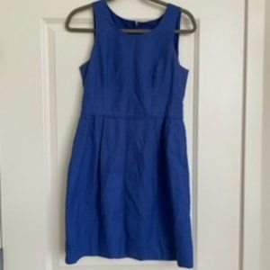 J. Crew Factory Textured Cotton Dress.  Blue Size 4